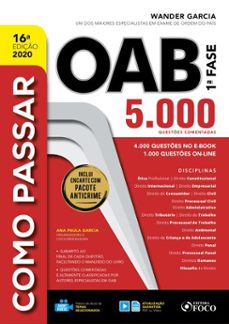 como passar na oab 1ª fase - 16. ed. - 2020. (ebook)-alice santin-ana paula garcia-wander garcia-9788582424186