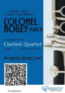 bb clarinet 1 part of "colonel bogey" for clarinet quartet (ebook)-9791221381986