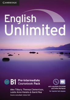 english unlimited pre-intermediate coursebook with e-portfolio and online workbook pack-9781107685796