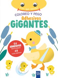 coloreo y pego adhesivos gigantes: pato-9788408266396