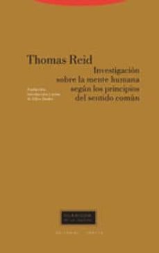 investigacion sobre la mente humana segun los principios del sent ido comun-9788481646696
