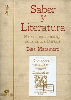 saber y literatura-blas matamoro-9788485277896