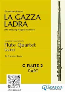 flute 2 part of "la gazza ladra" overture for flute quartet (ebook)-9791220891196