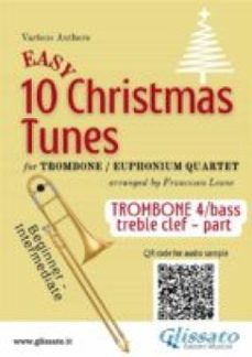 bb trombone t.c. 4 part of "10 easy christmas tunes" for trombone or euphonium quartet (ebook)-9791221358896