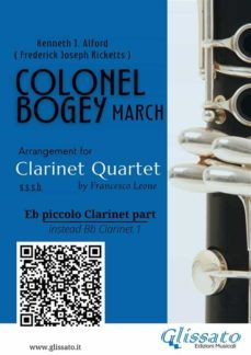 bb piccolo clarinet (instead bb1) part of "colonel bogey" for clarinet quartet (ebook)-9791221382396
