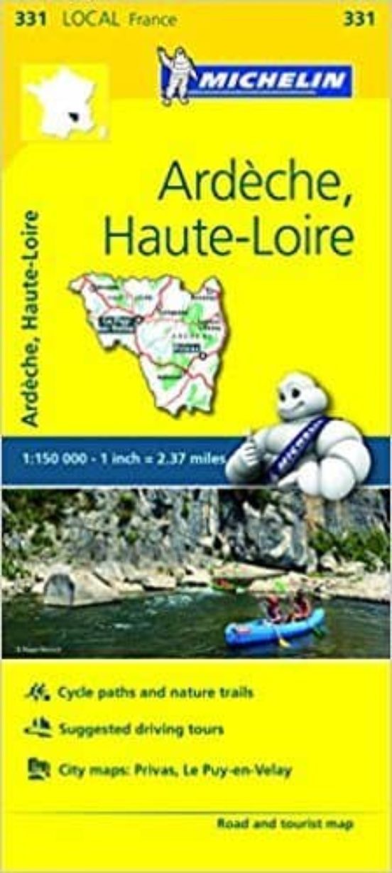 Otros ARDECHE, HAUTE-LOIRE, FRANCE LOCAL MAP 331