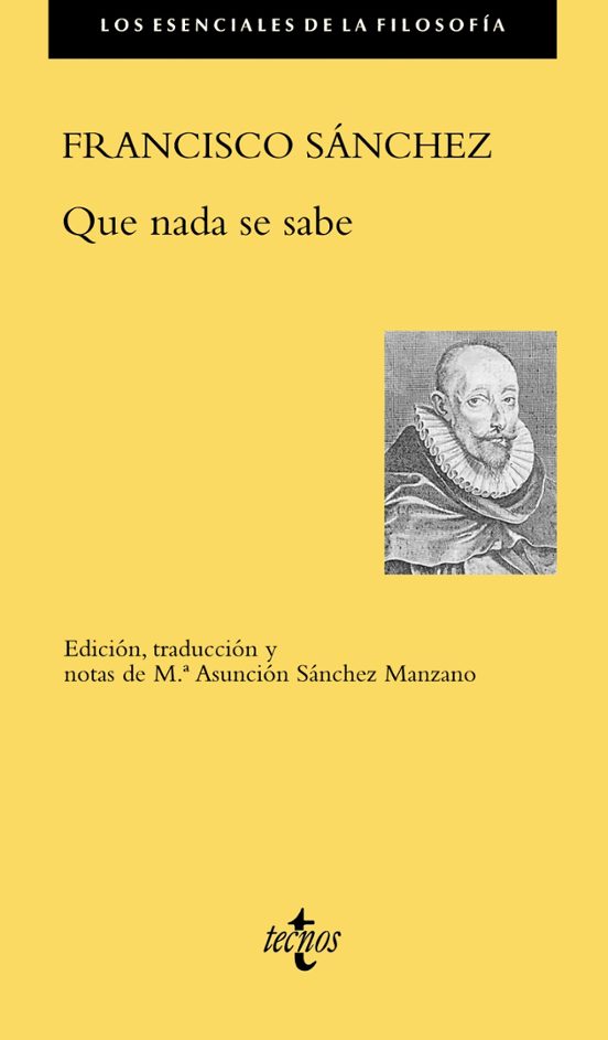 Portada de QUE NADA SE SABE de SANCHEZ FRANCISCO