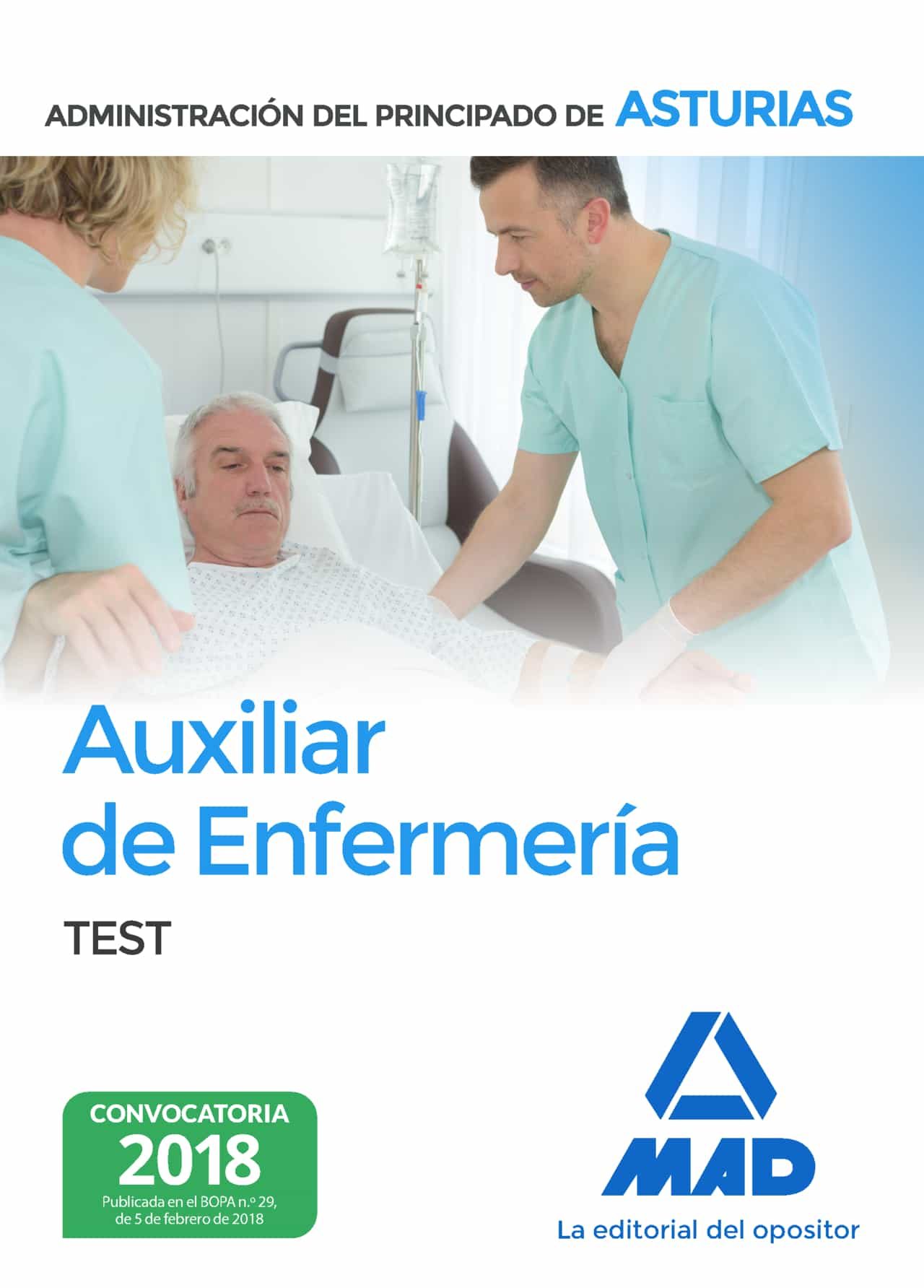Auxiliar De Enfermeria De La Administracion Del Principado De Asturias. Test por Vv.aa.
