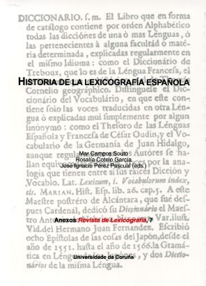 Historia De La Lexicografia Española por Mar Campos Souto