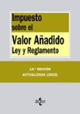 impuesto sobre el valor añadido (14ª ed.): ley y reglamento-9788430966806 impuesto sobre el valor añadido (14ª ed.): ley y reglamento-9788430966806