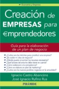 creacion de empresas para emprendedores: guia para la elaboracion de un plan de negocio-ignacio castro abancens-9788436824216 creacion de empresas para emprendedores: guia para la elaboracion de un plan de negocio-ignacio castro abancens-9788436824216
