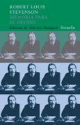 memoria para el olvido-robert louis stevenson-9788478449316 memoria para el olvido-robert louis stevenson-9788478449316