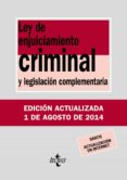 ley de enjuiciamiento criminal y legislacion complementaria (15ª ed.)-9788430962426 ley de enjuiciamiento criminal y legislacion complementaria (15ª ed.)-9788430962426