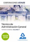 tecnico de administracion general de corporaciones locales: temario general (vol. 1)-9788414218136 tecnico de administracion general de corporaciones locales: temario general (vol. 1)-9788414218136