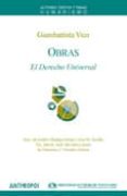 obras. el derecho universal-giambatista vico-9788476589236 obras. el derecho universal-giambatista vico-9788476589236
