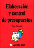 elaboracion y control de presupuestos-pere nicolas-9788480883436 elaboracion y control de presupuestos-pere nicolas-9788480883436