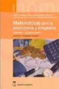 matematicas para la economia y empresa (vol. 1): algebra lineal. ejercicios y problemas resueltos-julian rodriguez ruiz-carmen garcia llams-9788496062276 matematicas para la economia y empresa (vol. 1): algebra lineal. ejercicios y problemas resueltos-julian rodriguez ruiz-carmen garcia llams-9788496062276