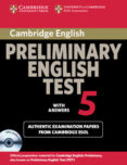 cambridge preliminary english test 5: self-study pack-9780521714396 cambridge preliminary english test 5: self-study pack-9780521714396