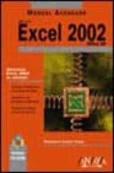 Portada de EXCEL 2002 (MANUALES AVANZADOS) (INCLUYE CD-ROM)