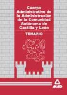 Portada de TEMARIO. CUERPO ADMINISTRATIVO DE LA ADMINISTRACION DE LA COMUNID AD AUTONOMA DE MADRID