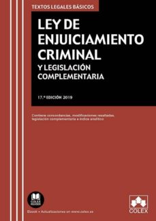 Descargar LEY DE ENJUICIAMIENTO CRIMINAL Y LEGISLACION COMPLEMENTARIA gratis pdf - leer online