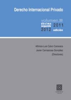 Portada de DERECHO INTERNACIONAL PRIVADO, TOMO II (13º ED.)