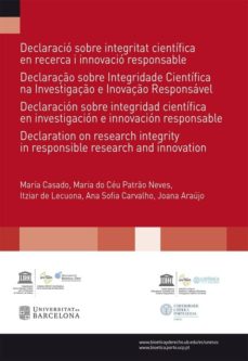 Portada de DECLARACIO SOBRE INTEGRITAT CIENTIFICA EN RECERCA I INNOVACIO RESPONSABLE