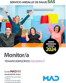 Portada de MONITOR/A DEL SERVICIO ANDALUZ DE SALUD. TEMARIO ESPECIFICO (VOL. 1)