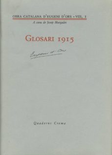 Portada de GLOSSARI 1915 D'ORS VIII/1