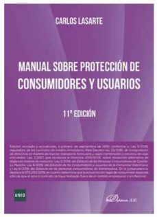 Portada de MANUAL SOBRE PROTECCION DE CONSUMIDORES Y USUARIOS 11ª ED. 2019