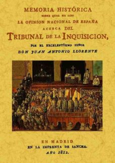 Portada de MEMORIA HISTORICA SOBRE EL TRIBUNAL DE LA INQUISICION (REPROD. DE D LA ED. DE MADRID, 1812)