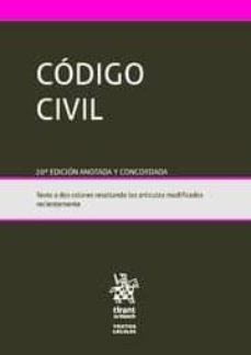 Portada de CODIGO CIVIL 20ª EDICION 2016