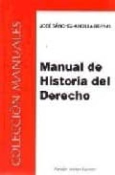 Portada de MANUAL DE HISTORIA DEL DERECHO