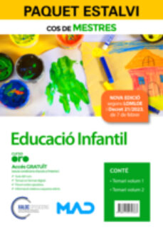 Portada de PAQUET ESTALVI COS DE MESTRES EDUCACIO INFANTIL GENERALITAT DE CATALUÑA. (INCLOU TEMARI VOLUM 1 I 2, I ACCES GRATUIT AL CURS OR)