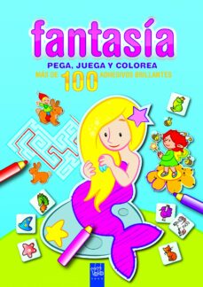 Portada de FANTASIA: PEGA, JUEGA Y COLOREA: AZUL