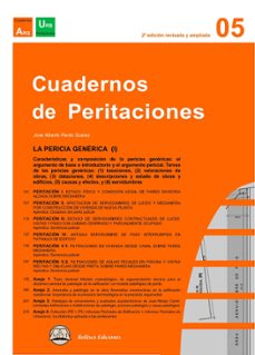 Portada de CUADERNOS DE PERITACIONES 5: LA PERICIA GENERICA I