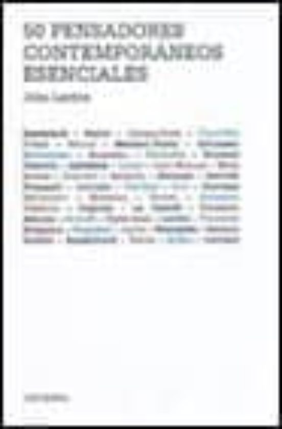 50 PENSADORES CONTEMPORANEOS JOHN LECHTE Comprar